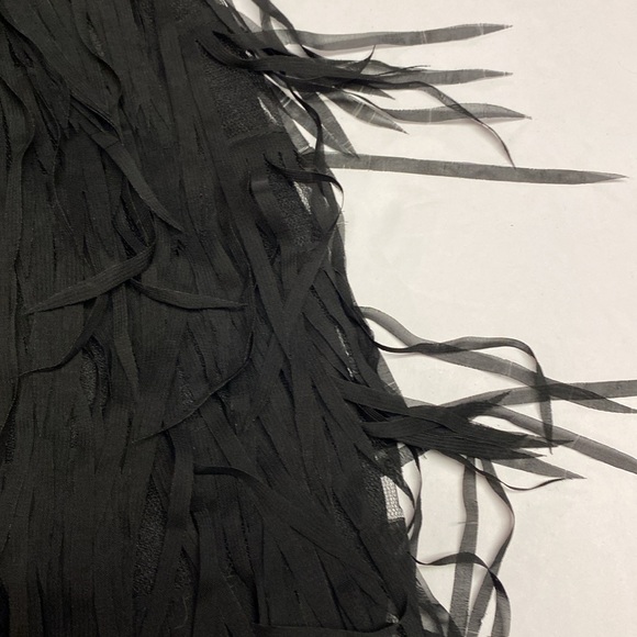 NEW! Francesca's Blue Rain Black Fringe Layered Mini Skirt Size XL - Picture 11 of 13